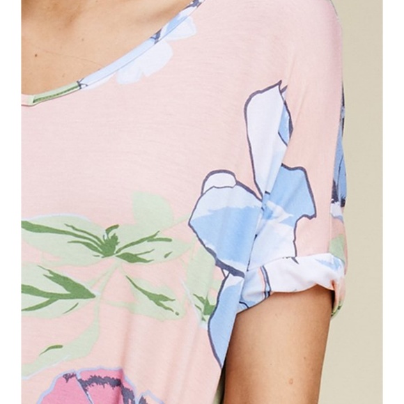 Peach Floral Open Back Maxi Dress - Picture 4 of 8